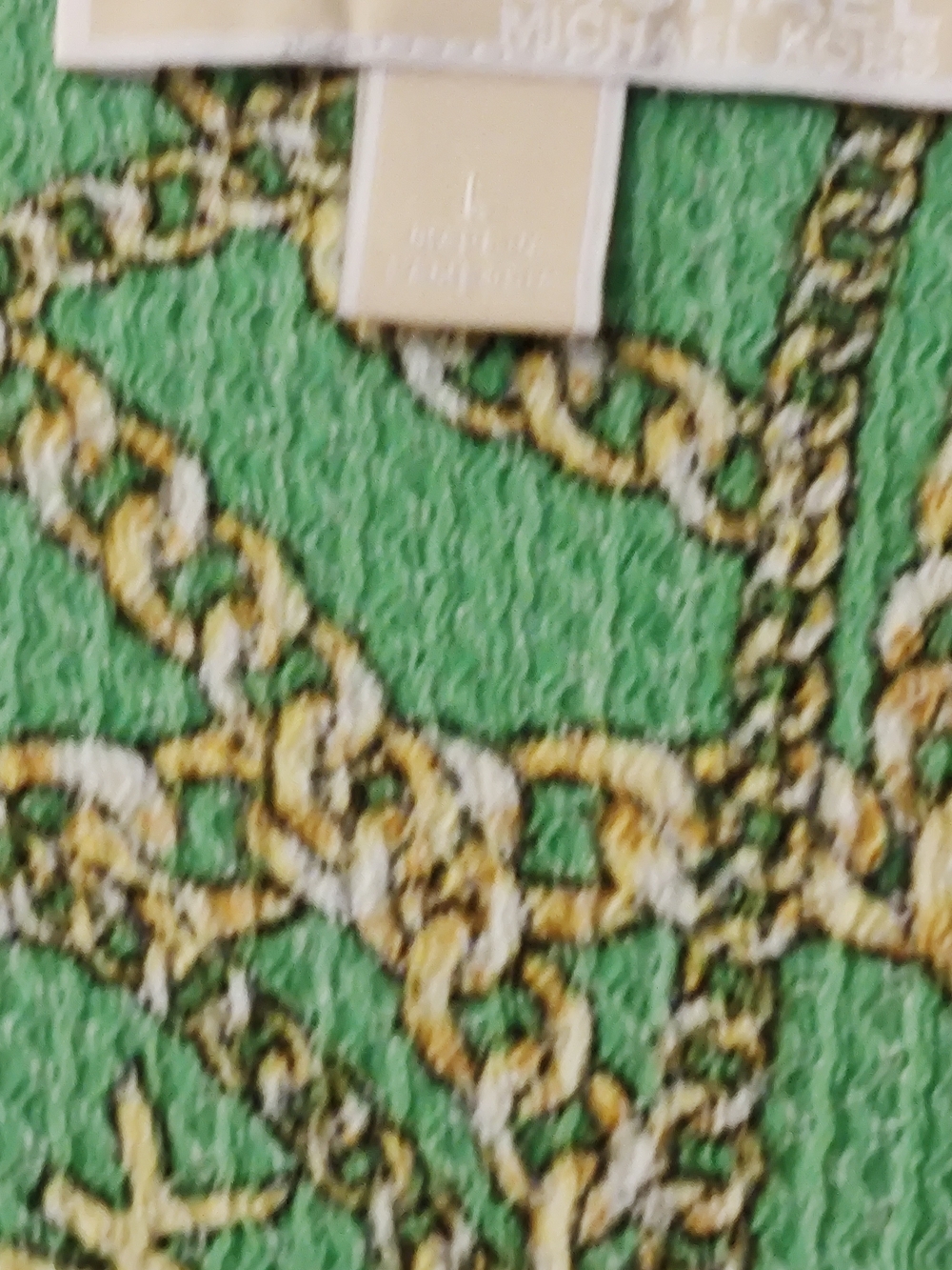 Michael Kors Green Chain-Print Wrap Blouse - Picture 6 of 7